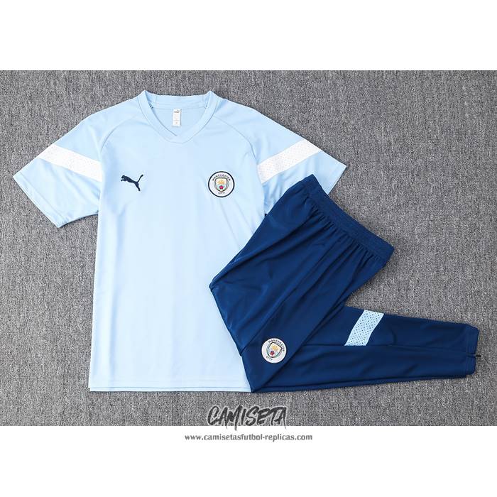 Chandal del Manchester City 2022-2023 Manga Corta Azul